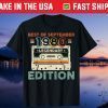 Best of September 1980 Mixtape 41st Birthday Us 2021 T-Shirt