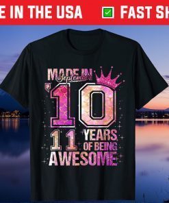 Born In September 2010 11th Birthday 11 Years Old Unisex T-Shirt