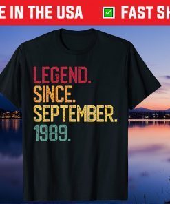 Legend Born September 1989 32 Years Old 32th Birthday Us 2021 T-Shirt