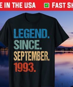 Legend Since September 1993 27 Years Old Birthday Unisex T-Shirt