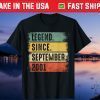 Legend Since September 2001 20 Years Old Birthday Us 2021 Shirt