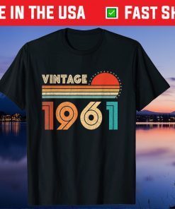 Vintage 1961 Birthday 60 Years Old Gift T-Shirt