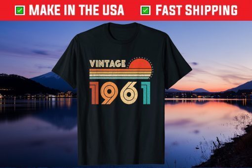 Vintage 1961 Birthday 60 Years Old Gift T-Shirt