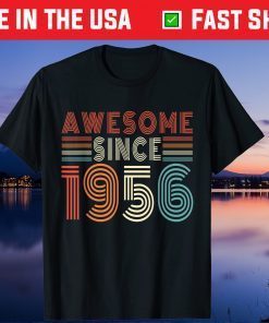 Vintage 65th Birthday Retro Awesome Since 1956 Unisex Shirt