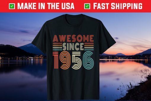 Vintage 65th Birthday Retro Awesome Since 1956 Unisex Shirt