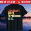 Vintage Legendary Since September 1982 39th Birthday Us 2021 Shirt