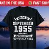 Vintage Made In September 1955 Birthday 65 Year Old Us 2021 T-Shirt