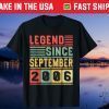 Vintage September 2006 Bday 14 Years Old 14th Birthday Gift Shirt