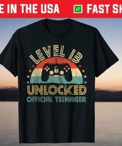 13th Birthday Level 13 Unlocked Official Teenager Tee Shirt