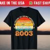 18 Years Of Being Awesome Since October 2003 Tee Shirt