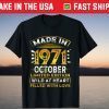 1971 October Birthday Wild at Heart and Filled with Love 2021 Shirt