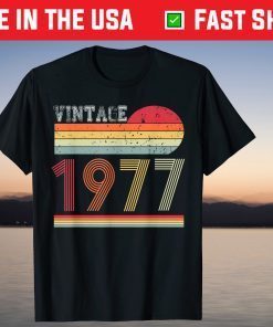 1977 Vintage Retro 70's Birthday 2021 Shirt