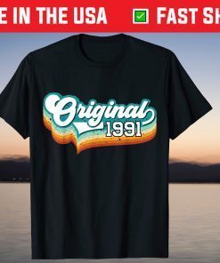 30th Birthday Vintage 1991 30 Years Old T-Shirt