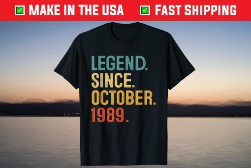 32nd Birthday 32 Year Old Legend Since October 1998 Unisex Shirt