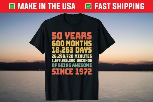 50 Years Of Being Awesome Since 1971 Birthday 2021 Shirt