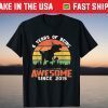 6 Year Of Being Awesome Since 2015 Dinosaur 6th Birthday Us 2021 T-Shirt