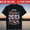 8th Birthday Flowers Born in October 2013 Tee Shirt