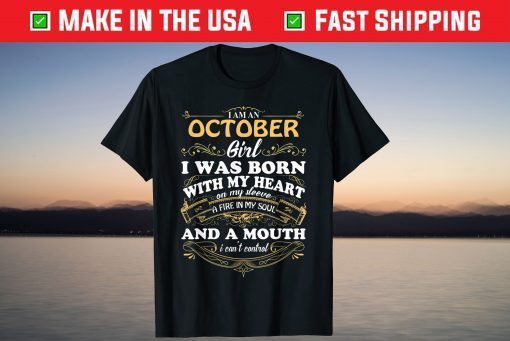 A Queen Was Born In October Birthday Us 2021 Shirt