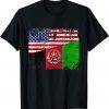AFGHAN ROOTS Half American Flag USA AFGHANISTAN FLAG Unisex T-Shirt