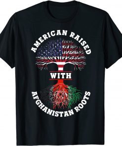 American Raised With Afghanistan Roots - Afghani USA Flag Unisex Shirt