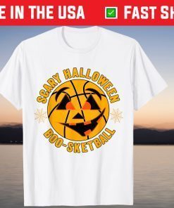 Athletic Basketball Halloween Pumpkin Face Boo-sketball Gift Shirt