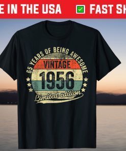 Awesome Birthday 1956 65 Year Old Legendary Tee Shirt