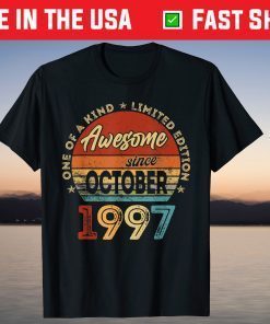 Awesome October 1997 24th Bithday 24 Year Old Gift Shirt