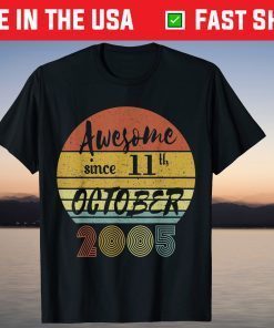 Awesome Since 11th October 2005 Vintage Tee Shirt