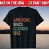 Awesome Since October 1952 69th Birthday Tee Shirt