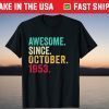 Awesome Since October 1953 68th Birthday 68 Year Old Tee Shirt