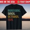 Awesome Since October 1974 Vintage 47th Birthday Tee Shirt