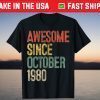 Awesome Since October 1980 41th Birthday 41 Year Old Tee Shirt