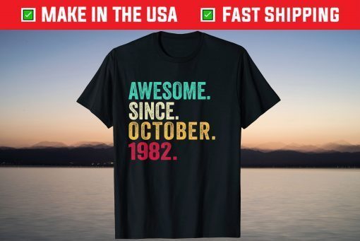 Awesome Since October 1982 39th Birthday Gift T-Shirt