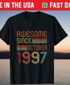 Awesome Since October 1997 24th Birthday 24 Years Old Shirt