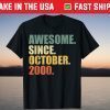 Awesome since October 2000 21th Birthday Gift Shirt