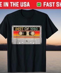 Best Of 1980 41st Birthday Cassette Tape Vintage 2021 Shirt