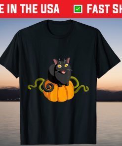 Black Cats Pumpkin Halloween Pumpkin Cat Lover Witch Unisex Shirt