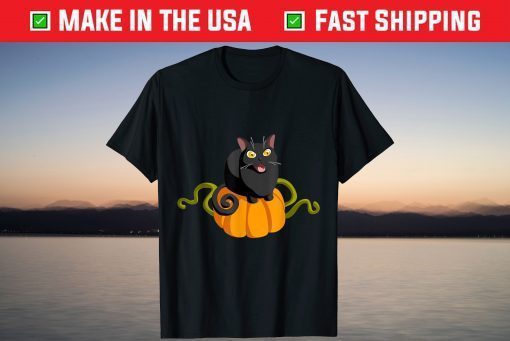 Black Cats Pumpkin Halloween Pumpkin Cat Lover Witch Unisex Shirt