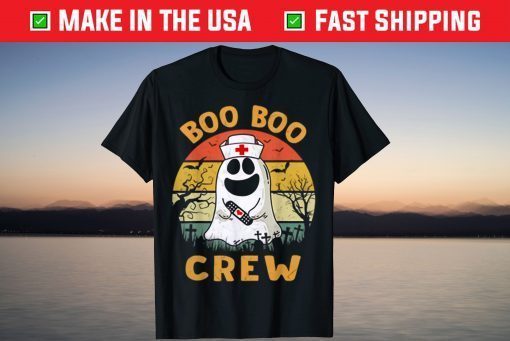 Boo Boo Crew Creepy Nurse Ghost Halloween Costume Tee Shirt