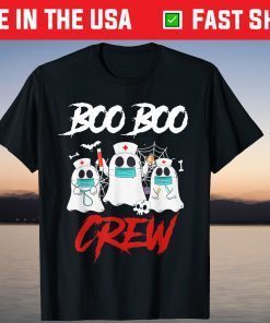 Boo Boo Crew Creepy Nurse Ghost Halloween Costume T-Shirt