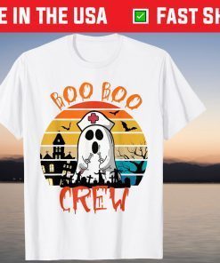 Boo Boo Crew Creepy Nurse Ghost Halloween Costume Gift Shirt