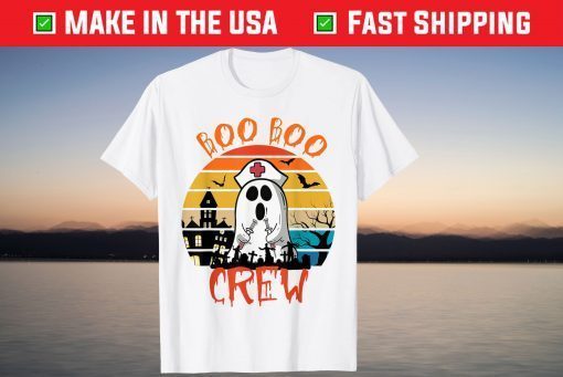 Boo Boo Crew Creepy Nurse Ghost Halloween Costume Gift Shirt