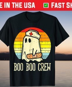 Boo Boo Crew Nurse Halloween Nurses RN Ghost T-Shirt