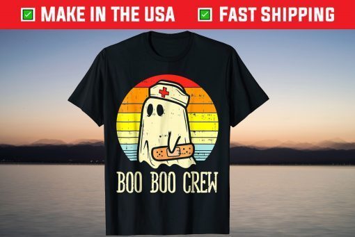 Boo Boo Crew Nurse Halloween Nurses RN Ghost T-Shirt