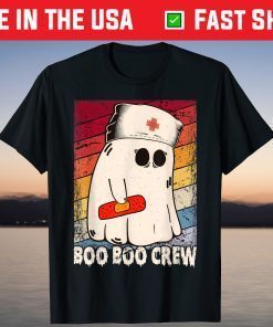 Boo Boo Crew Registered Nurse Vintage Ghost Halloween Tee Shirt