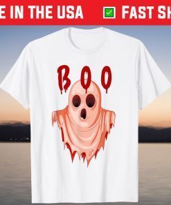 Boo Halloween Big Costume Ghost Bat Spooky October November Gift T-Shirt