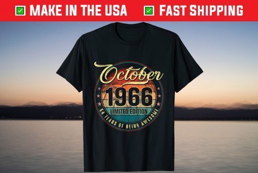 Born In October 1966 55th Birthday 55 Years Old 2021 T-Shirt