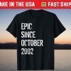 Born In October 2002 19th Birthday 2021 Shirt