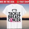 Breast Cancer Warrior Football Ribbon Tackle Breast Cancer Tee Shirt