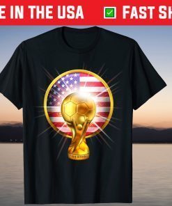 CUP SOCCER CHAMPION GOLD USA UNITED STATES FOOTBALL Tee Shirt